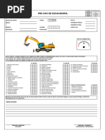 Sig-Pr-007-F38 Check List de Excavadora