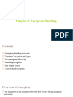 Chapter Five Exception Handling 2023