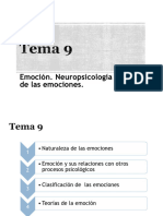 TEMA 9 Emoción Neuropsicología de La Emoción