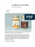 Aceite de Coco Refinado Versus Sin Refinar