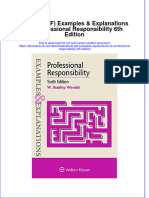 Ebook PDF Examples Explanations For Professional Responsibility 6th Edition