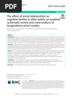 The Effect of Social Relationships On Cognitive de