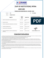 Admit Card - CIMAGE