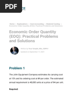 Economic Order Quantity (EOQ) - Practical Problems and Solutions