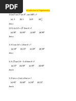 Trigonometry Latest Syllabus MCQs