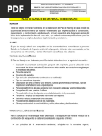 Plan de Manejo de Materiales Excedentarios