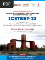 Brochure - International Conference - ICETSBP 23 - USB - 24 April 2023