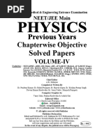 NEETJEE Main Physics Chapter Wise Solved Papers VOLUME-IV