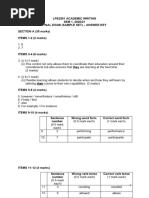 LPE2501 FINAL EXAM ANSWER KEY (Sample)