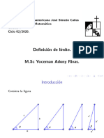 Definición Intuitiva Del Limite