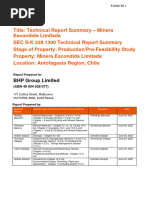 BHP Techincal Report