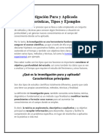 1.1 Investigación Pura y Aplicada