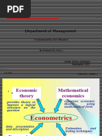 Econometrics For Management