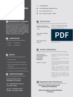 Grey Modern Fashion Designer Resume