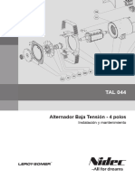 Alternador Baja Tensión - 4 Polos: Instalación y Mantenimiento