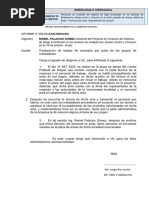 Informe de Paralizacion de Obra