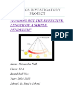 Shivanshu's Physics Investigatory Project