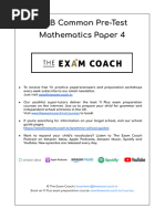 The Exam Coach 11 ISEB Common Pre-Test Mathematics Paper 4