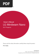 LG Minibeam Nano: Owner's Manual