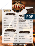 Cardápio Menu ATUALIZADO