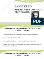 MELANIE KLEIN. Estadios Tempranos Del Conflicto Edípico