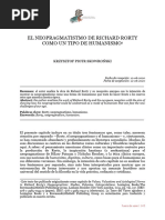 El Neopragmatistmo de Richard Rorty Como Un Tipo de Humanismo