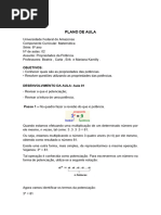 Plano de Aula Potênciação