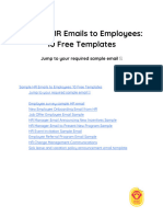 Sample HR Emails To Employees - 10 Free Templates