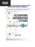 Accounting Information Systems 10th Edition Hall Solutions Manual Full Chapter PDF