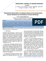 Empowering Communities: Unveiling The Impact of Community Health Nurses Workload and Contributions To Public Well-Being