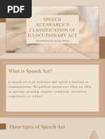 Speech Actsearles Classification of Illocutionary Act