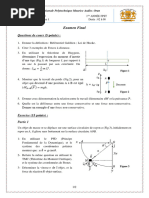 Examen Phy 1 Des Années Précédentes