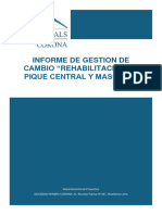 1 - Informe de Gestion de Cambio - Rehabilitación Del Pique Central