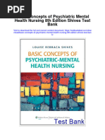 Basic Concepts of Psychiatric Mental Health Nursing 8Th Edition Shives Test Bank Full Chapter PDF