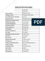 Phrases For The Irish Essay