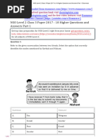 NSO Level 2 Class 3 Paper 2017 18 Part 1