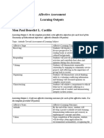 Mon Paul Benedict L. Castillo - Affective Assessment-Learning Outputs