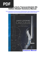 Ebook Calculus Early Transcendentals 8Th Edition Stewart Solutions Manual Full Chapter PDF