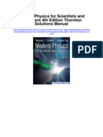 Modern Physics For Scientists and Engineers 4Th Edition Thornton Solutions Manual Full Chapter PDF