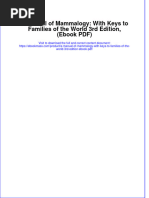 EBOOK A Manual of Mammalogy With Keys To Families of The World 3Rd Edition Ebook PDF Download Full Chapter PDF Kindle