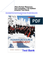 Ebook Canadian Human Resource Management Canadian 11Th Edition Schwind Test Bank Full Chapter PDF