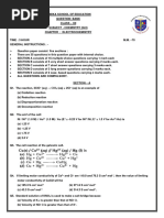 Electrochemistry Question Bank