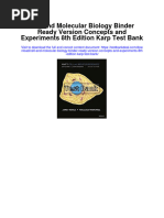 Ebook Cell and Molecular Biology Binder Ready Version Concepts and Experiments 8Th Edition Karp Test Bank Full Chapter PDF