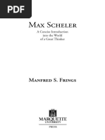 Max Scheler: Manfred S. Frings