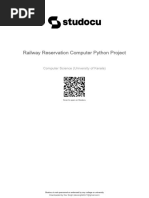 Railway Reservation Computer Python Project