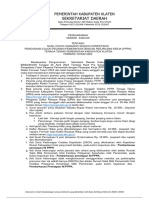 Pengumuman Hasil Pasca Sanggah Seleksi Kompetensi PPPK Tenaga Teknis Pemerintah Kabupaten Klaten Formasi Tahun 2022