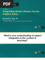 Integrating Media Literacy Across