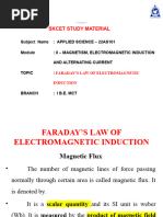 Faraday's Law of Electromagnetic Induction