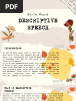 Descriptive Speech