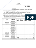 Structure of Maths - 12 (2023-24)